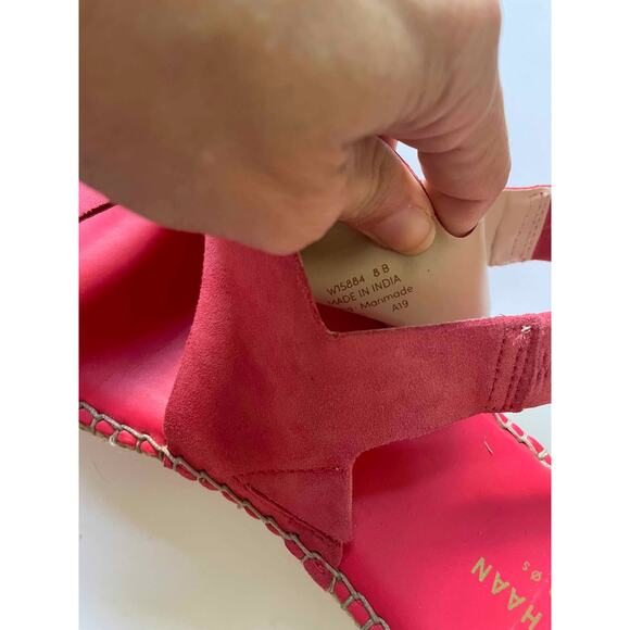 Cole Haan Leather Slingback Cushioned Sandals Pink Size 8 - Picture 8 of 8